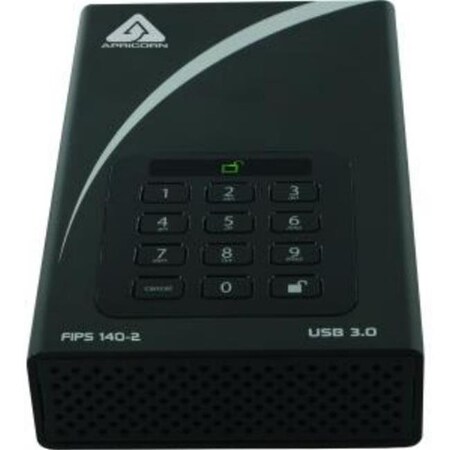 Apricorn Mass Storage Apricorn ADT-3PL256F-8000 8 TB Aegis Fips Validated Padlock Deletion Tracking Secure USB 3.0 ADT-3PL256F-8000